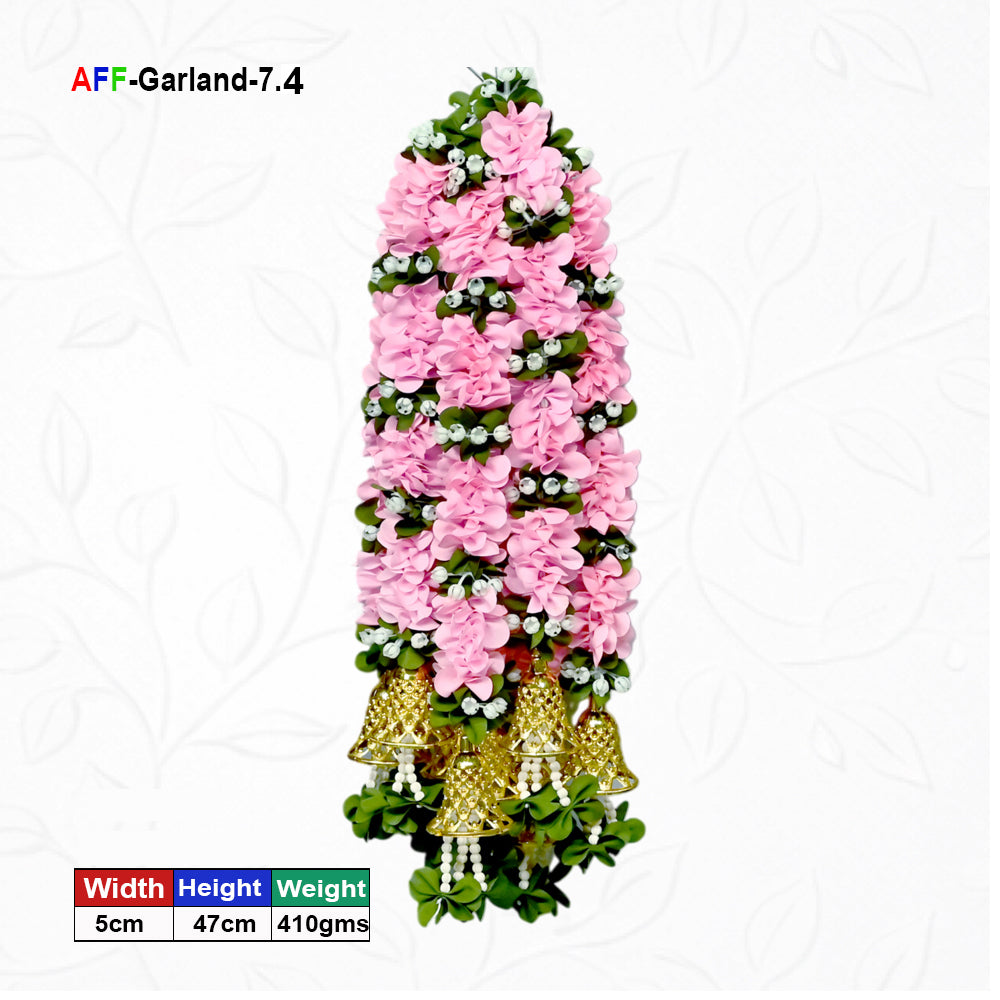 Artificial Flower Garland with Golden Bell