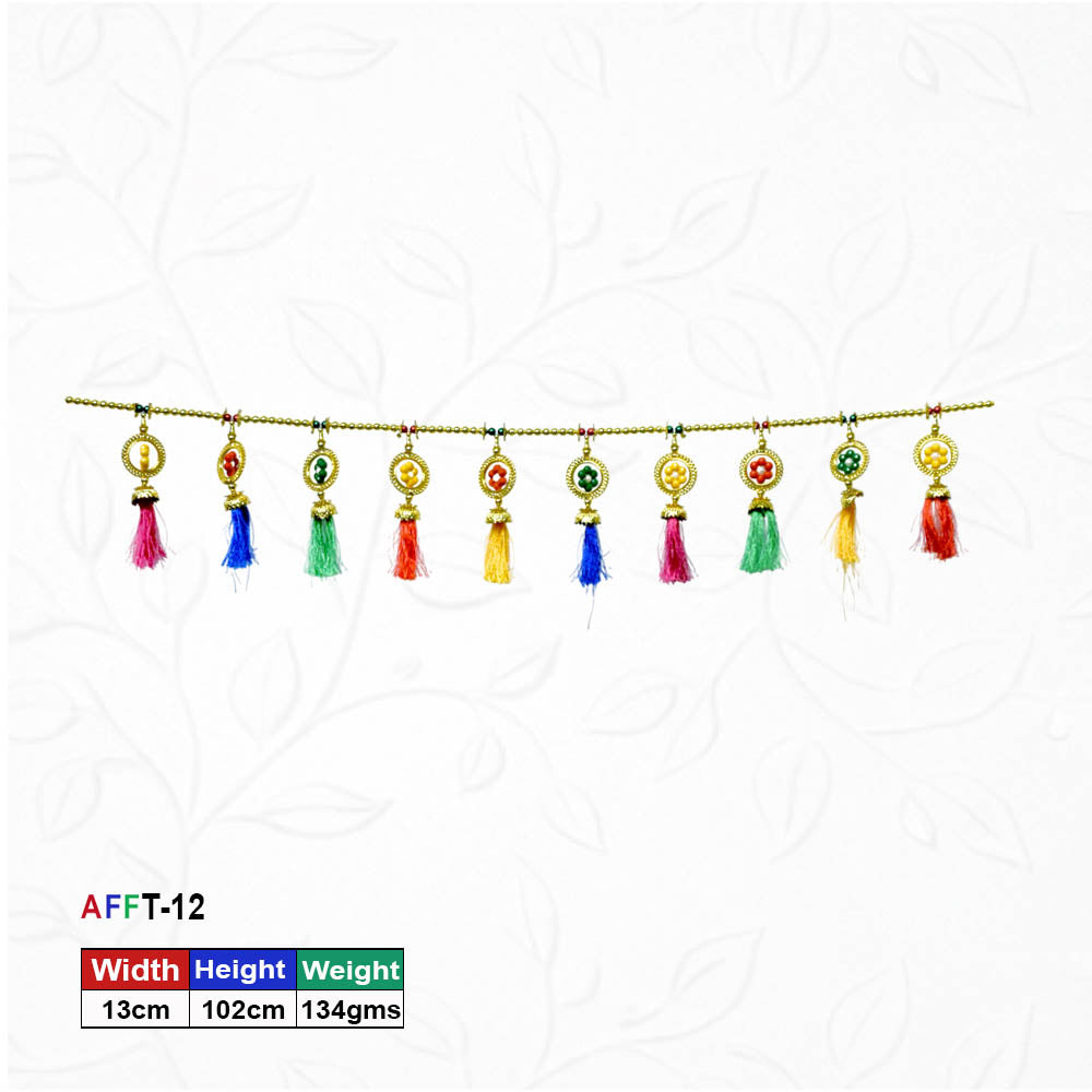 Premium Artificial Tassel Toran with Golden Charms