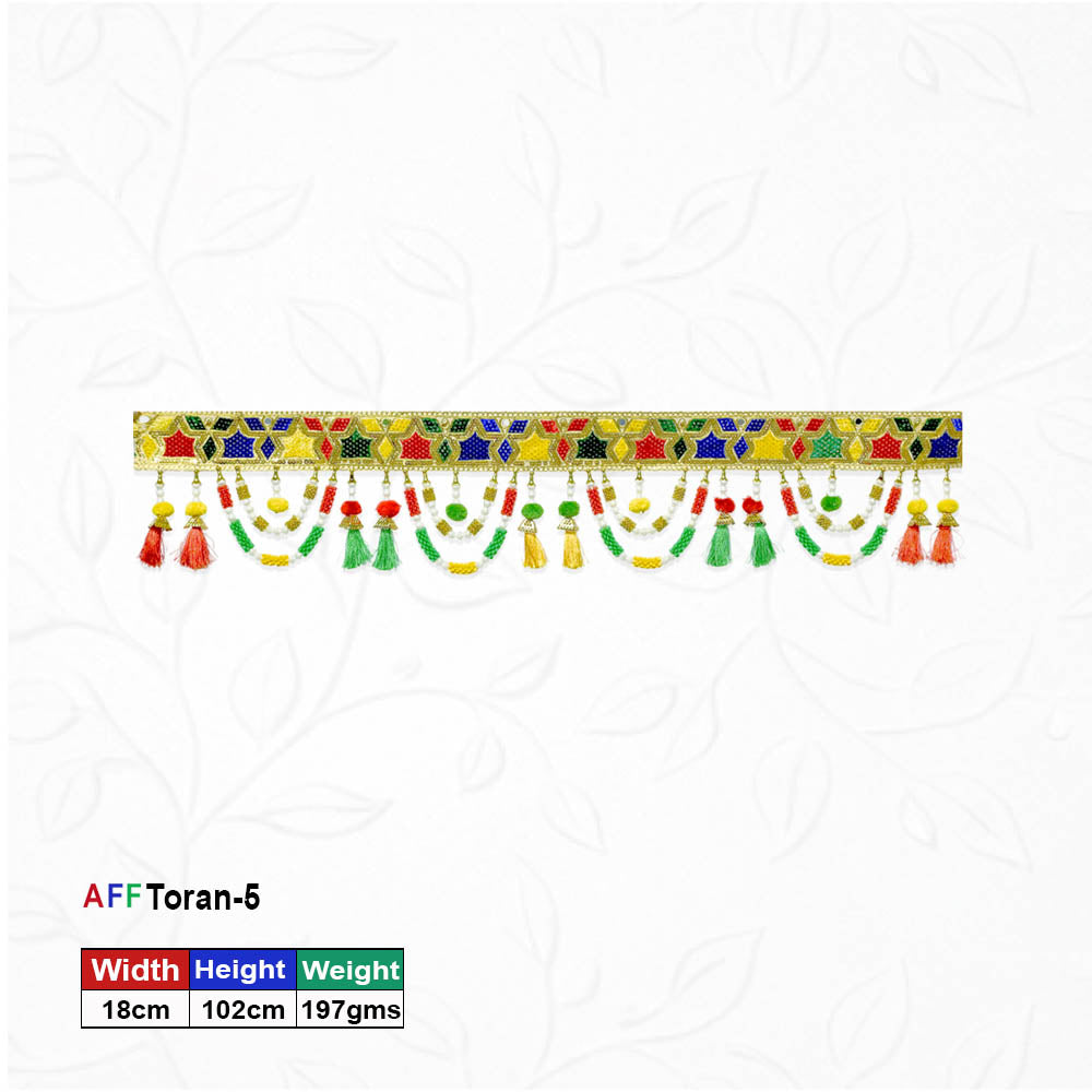 Premium Artificial Ethnic Multicolored Beaded Toran