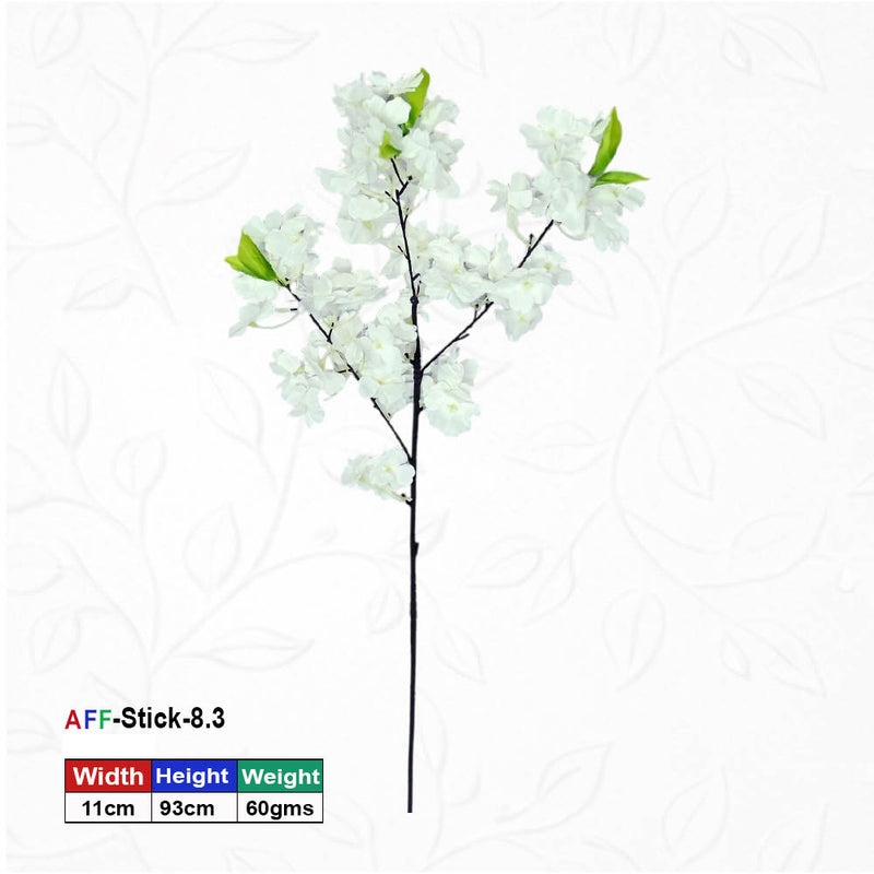Artificial White Blossam Stick