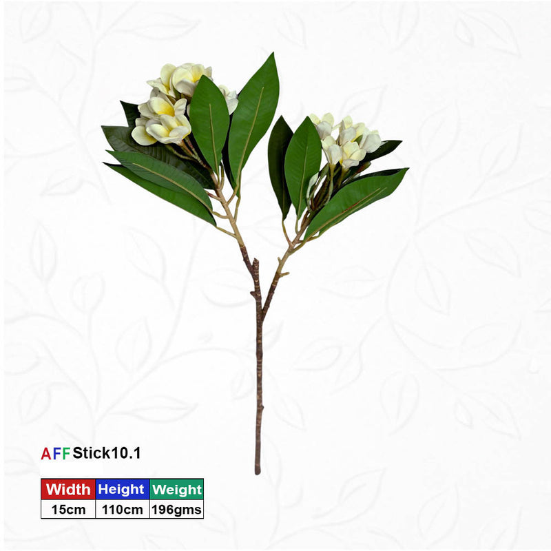 Artificial Latex Plumeria Frangipani Flower |AFF-Stick-10.1