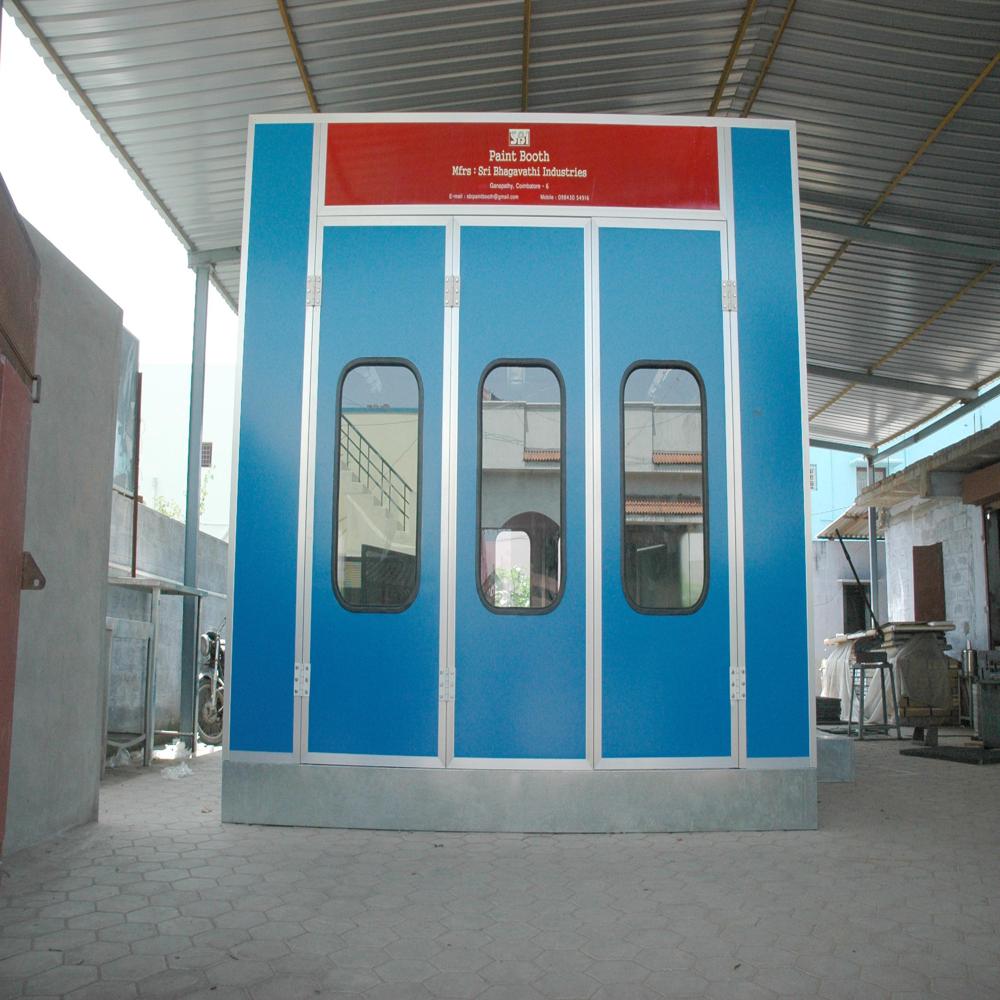 Automobile Paint Booth - Electric, Spacious Design, White & Blue Finish | Durable, 1 Year Warranty, Efficient Performance