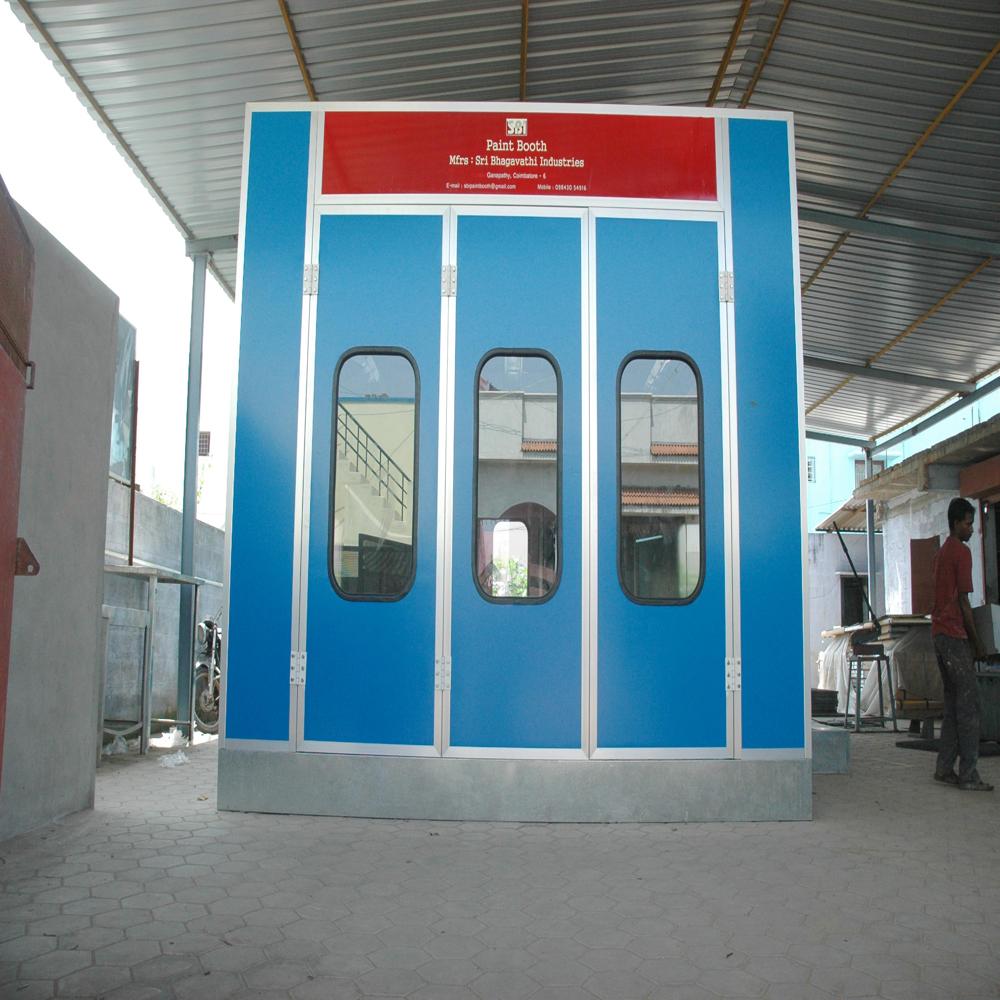 Automobile Paint Booth - Electric, Spacious Design, White & Blue Finish | Durable, 1 Year Warranty, Efficient Performance