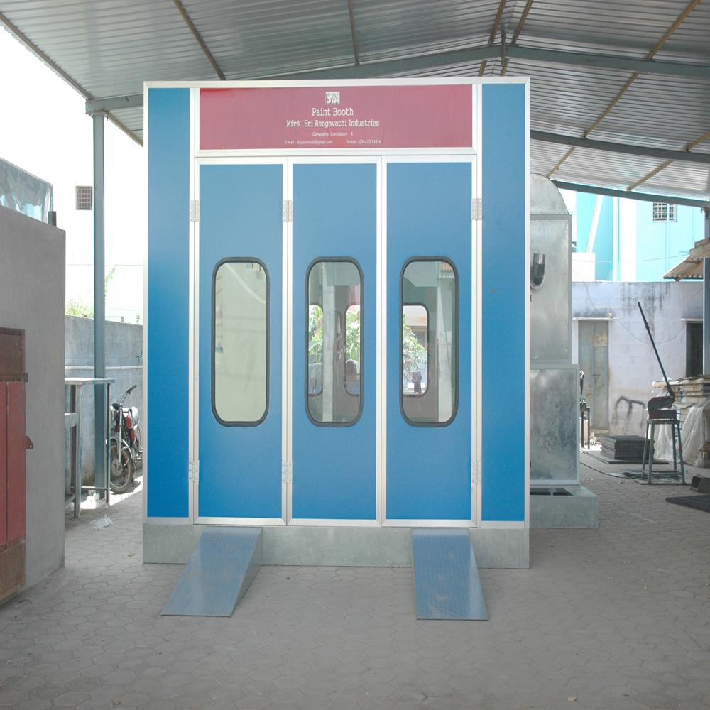 Automobile Paint Booth - Electric, Spacious Design, White & Blue Finish | Durable, 1 Year Warranty, Efficient Performance