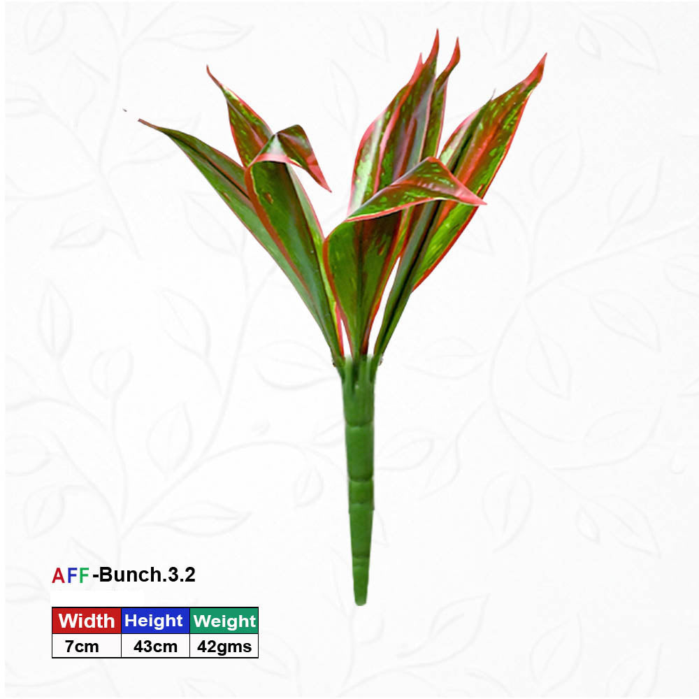 Artificial Red- Variegated Edge Croton Plant