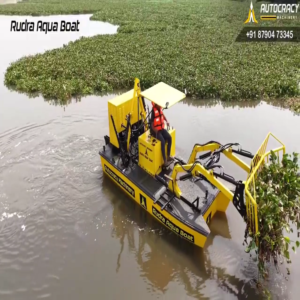 Aquatic maintenance harvesting workboat | Rudra Aqua Boat