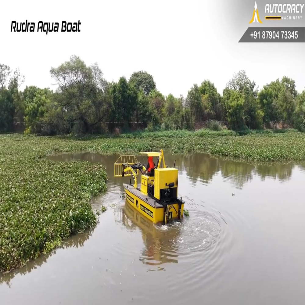 Aquatic maintenance harvesting workboat | Rudra Aqua Boat