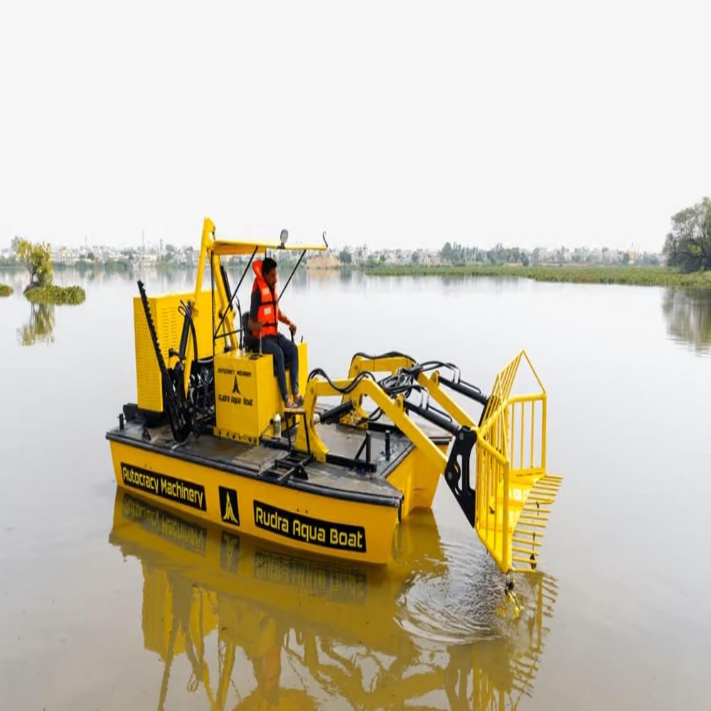 Aquatic maintenance harvesting workboat | Rudra Aqua Boat