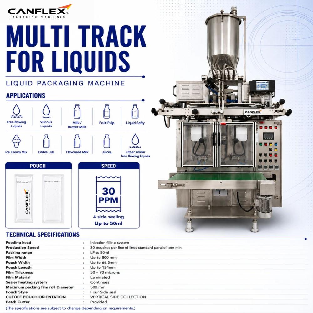 Multi Track packing machine liquids