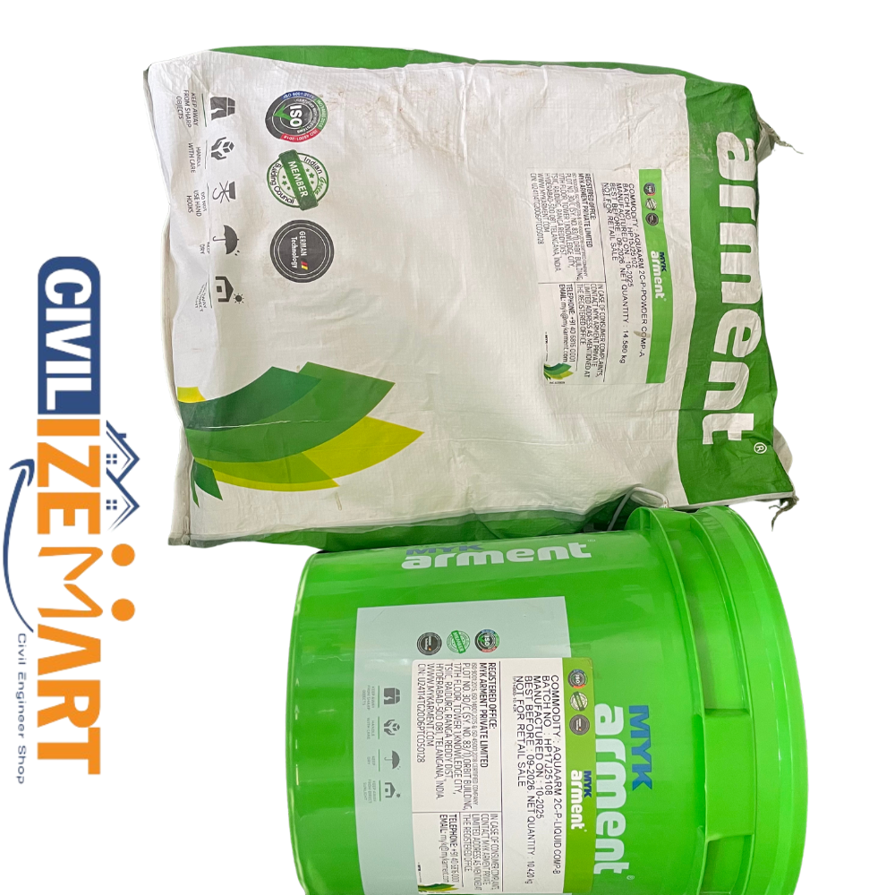 Myk Aqua Arm 2C-P (25Kg) Waterproofing Coating - Application: Wet Areas