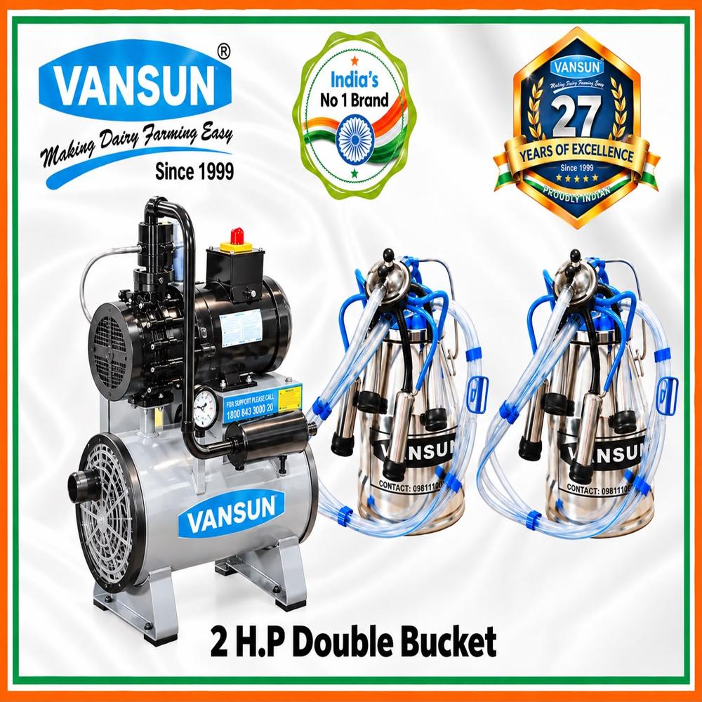 2HP Double Bucket Milking Machine