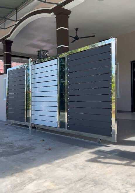 Stainless Steel Modern Hinged Gate