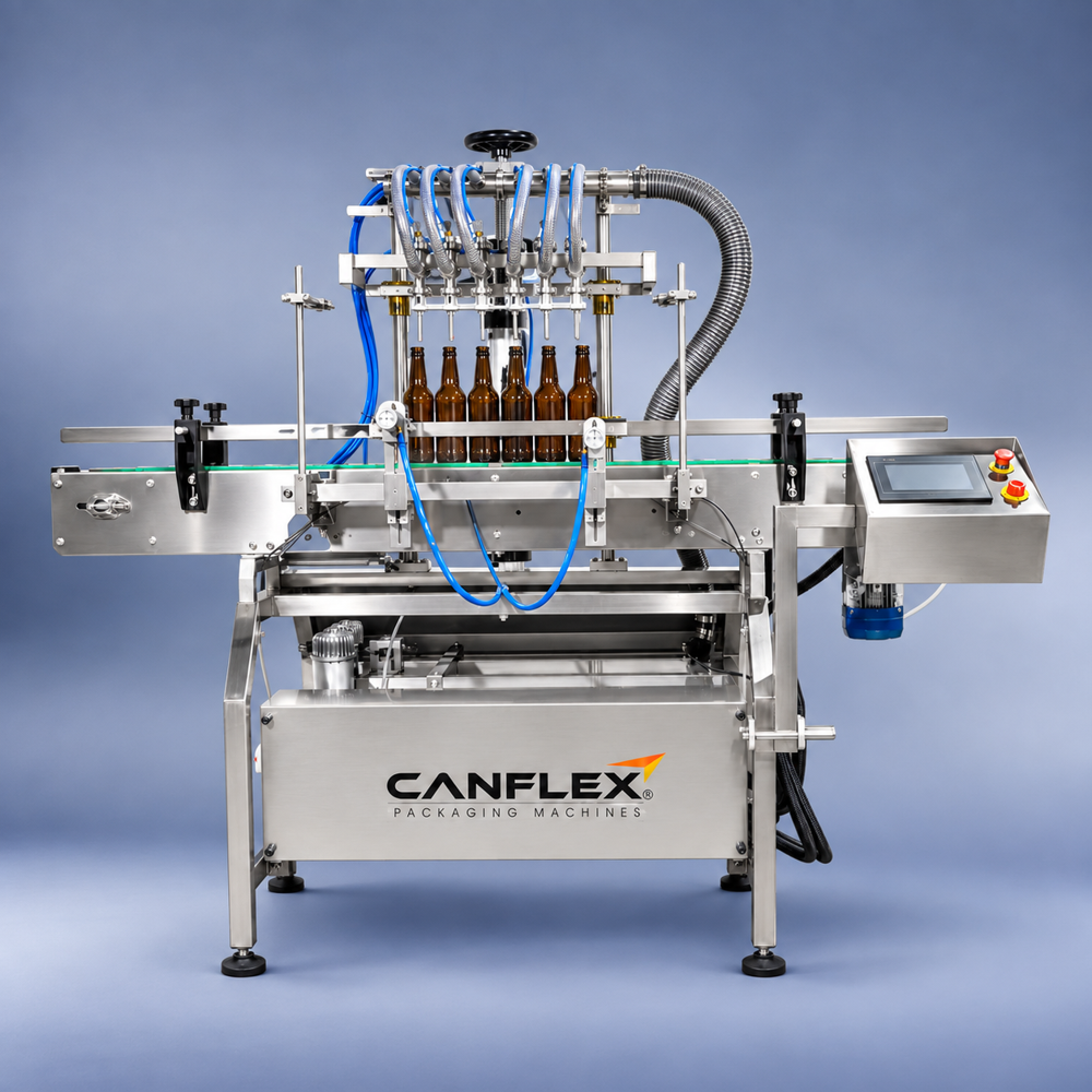 Automatic air jet bottle cleaning machine (6 head)