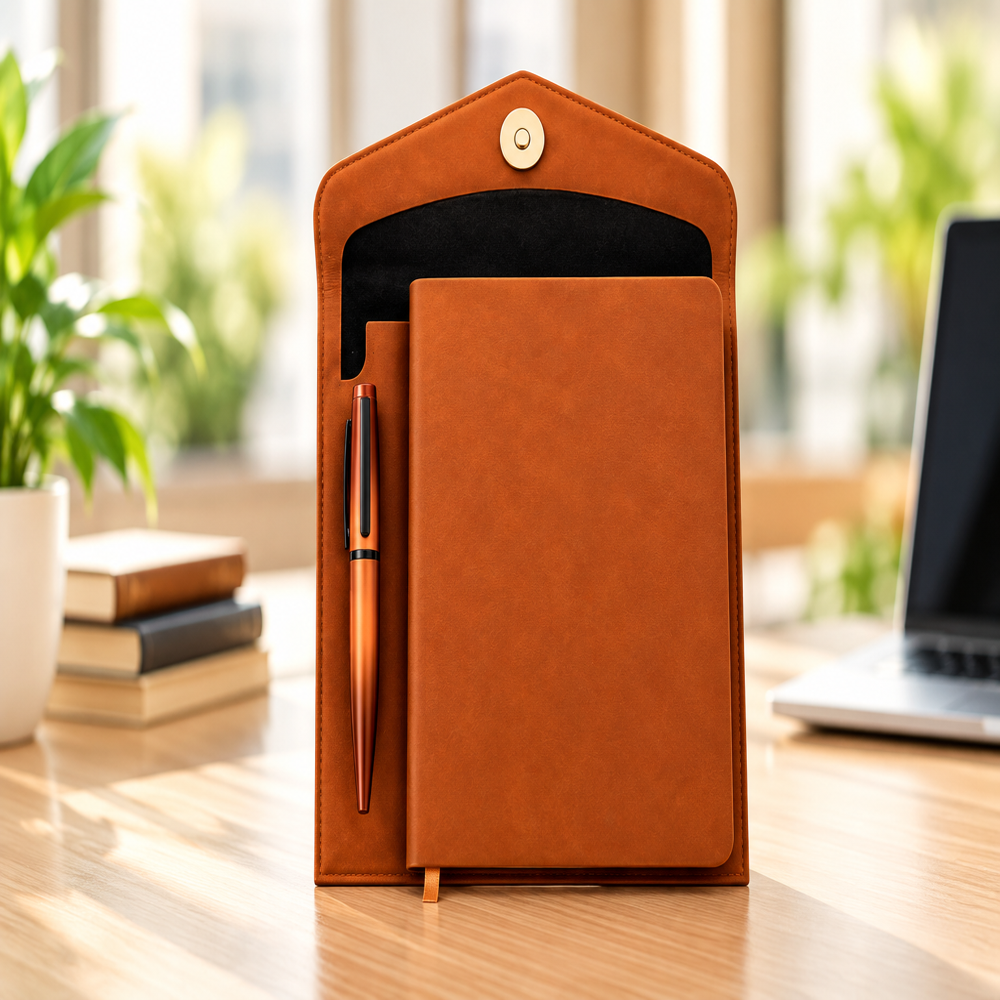 Jalan Item Code -502 Mahogany Tan A5 Diary Combo Set