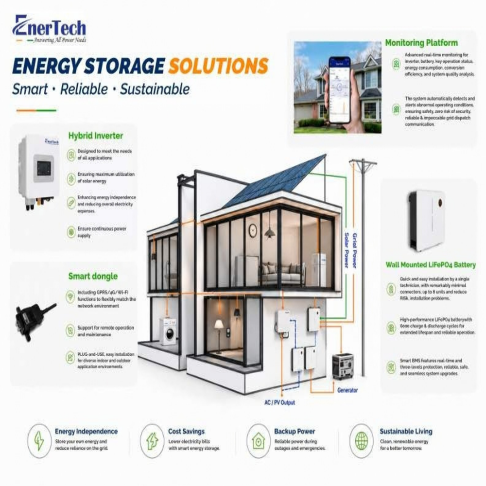 EnerTech 30 kW Three Phase Solar Hybrid Inverter