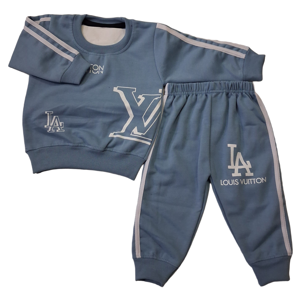 Kids Light Blue Sweatshirt And Jogger Set