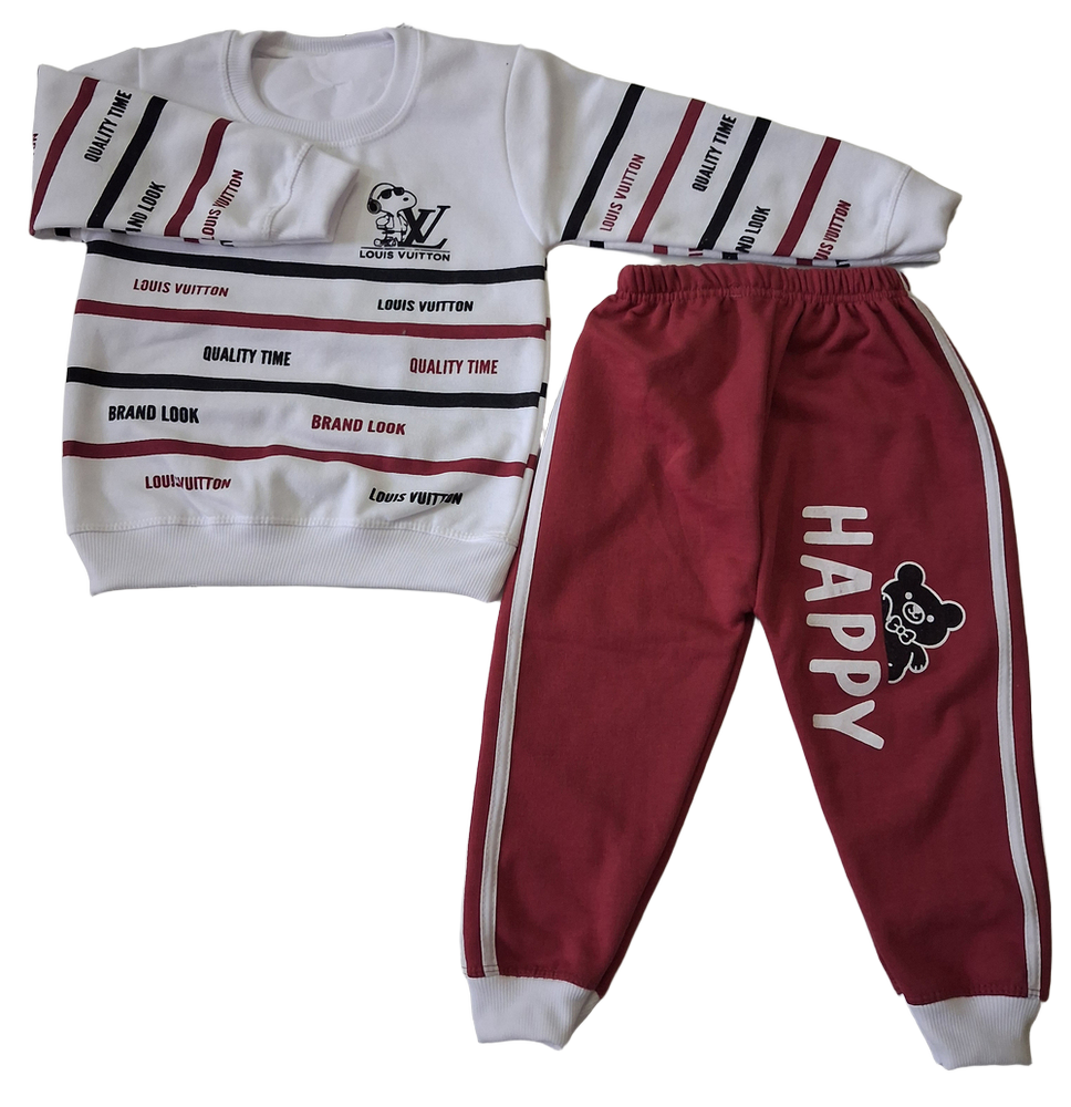Kids Printed Sweatshirt And Jogger Set