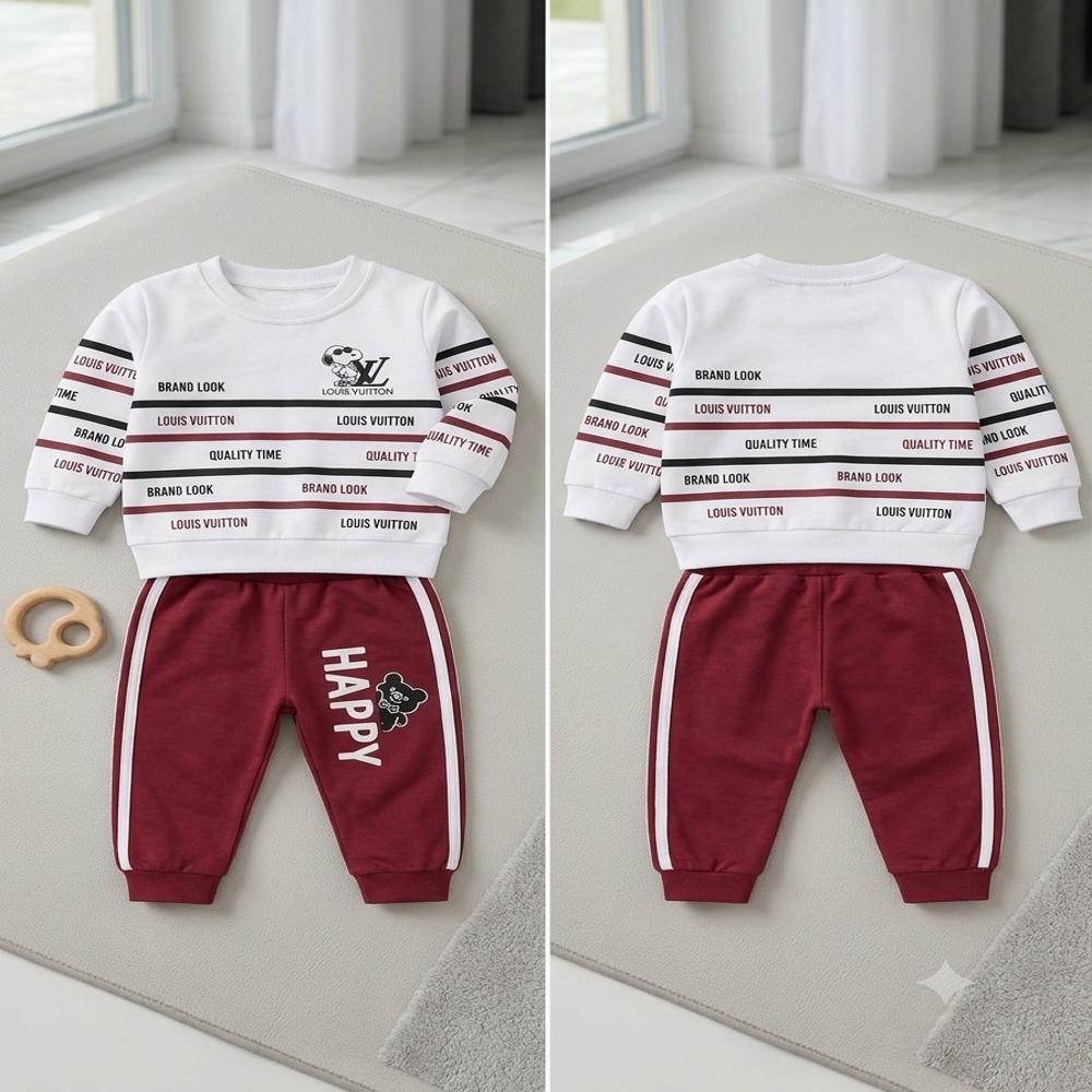 Kids Printed Sweatshirt And Jogger Set