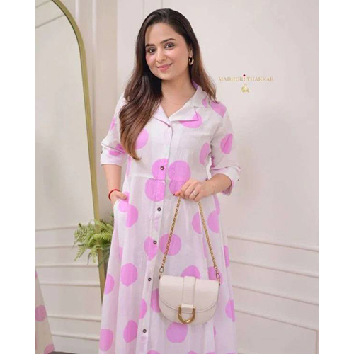 Womens Cotton Floral Printed A-Line printed kurti