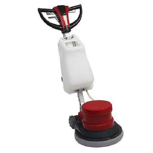 Single Disc Floor Scrubber - Heavy-duty Abs & Steel, 17 Inch, White & Blue | 1.5 Hp Motor, Manual Controls, Ergonomic Handle