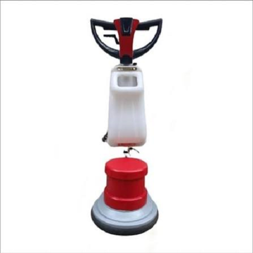 Single Disc Floor Scrubber - Heavy-duty Abs & Steel, 17 Inch, White & Blue | 1.5 Hp Motor, Manual Controls, Ergonomic Handle