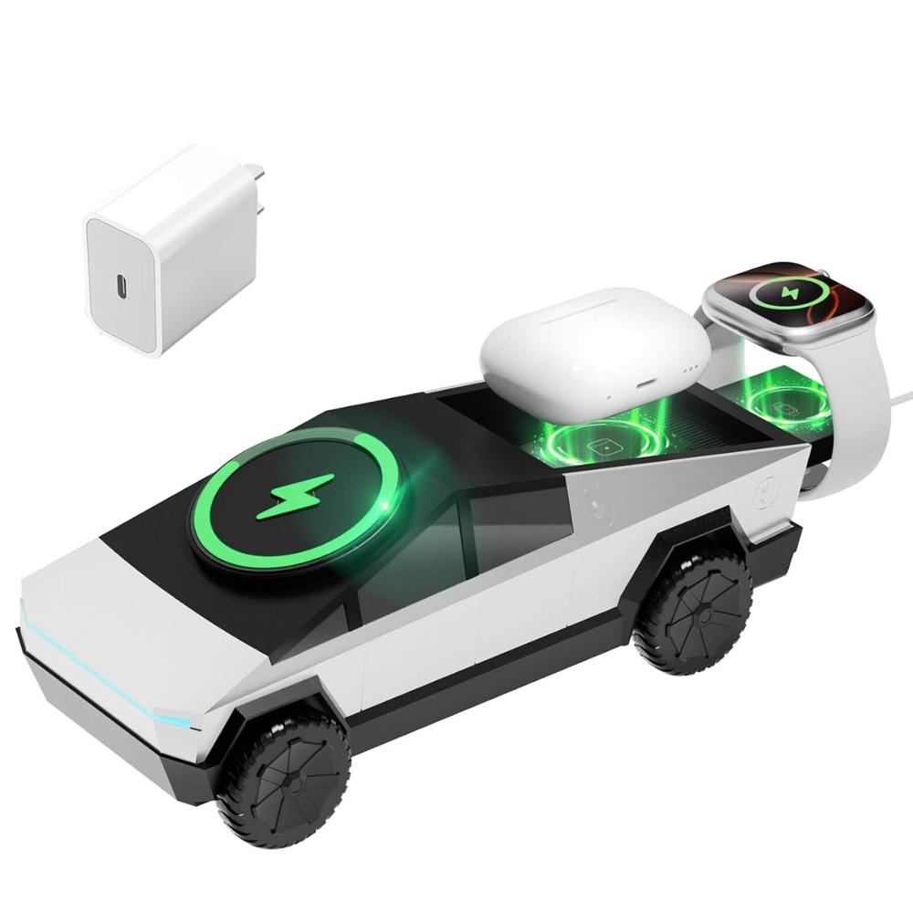 Cybertruck Style 3 In 1 Wireless Charger