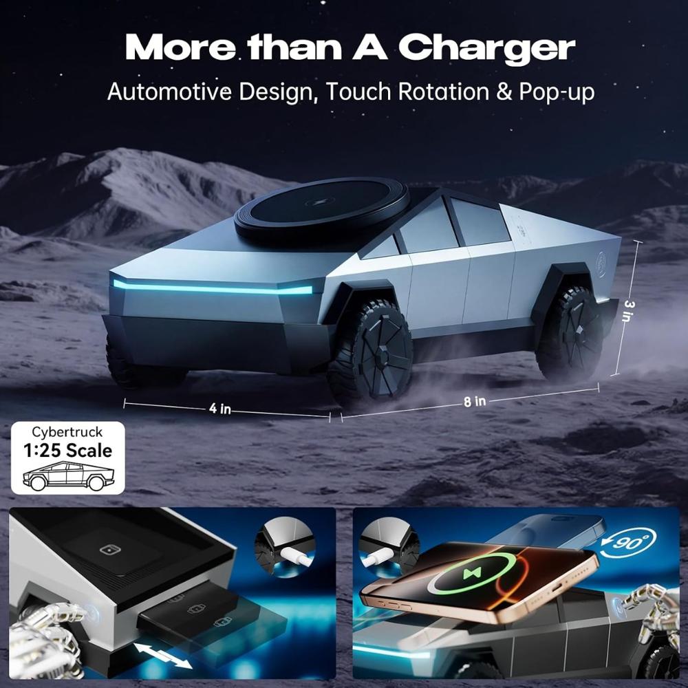 Cybertruck Style 3 In 1 Wireless Charger