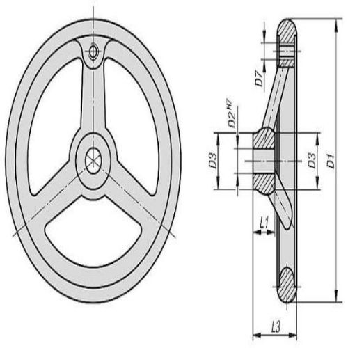 Hand Wheels - Color: Black