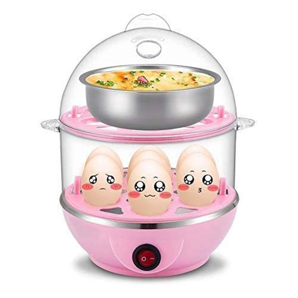 Double Layer Egg Boiler - Color: Pink