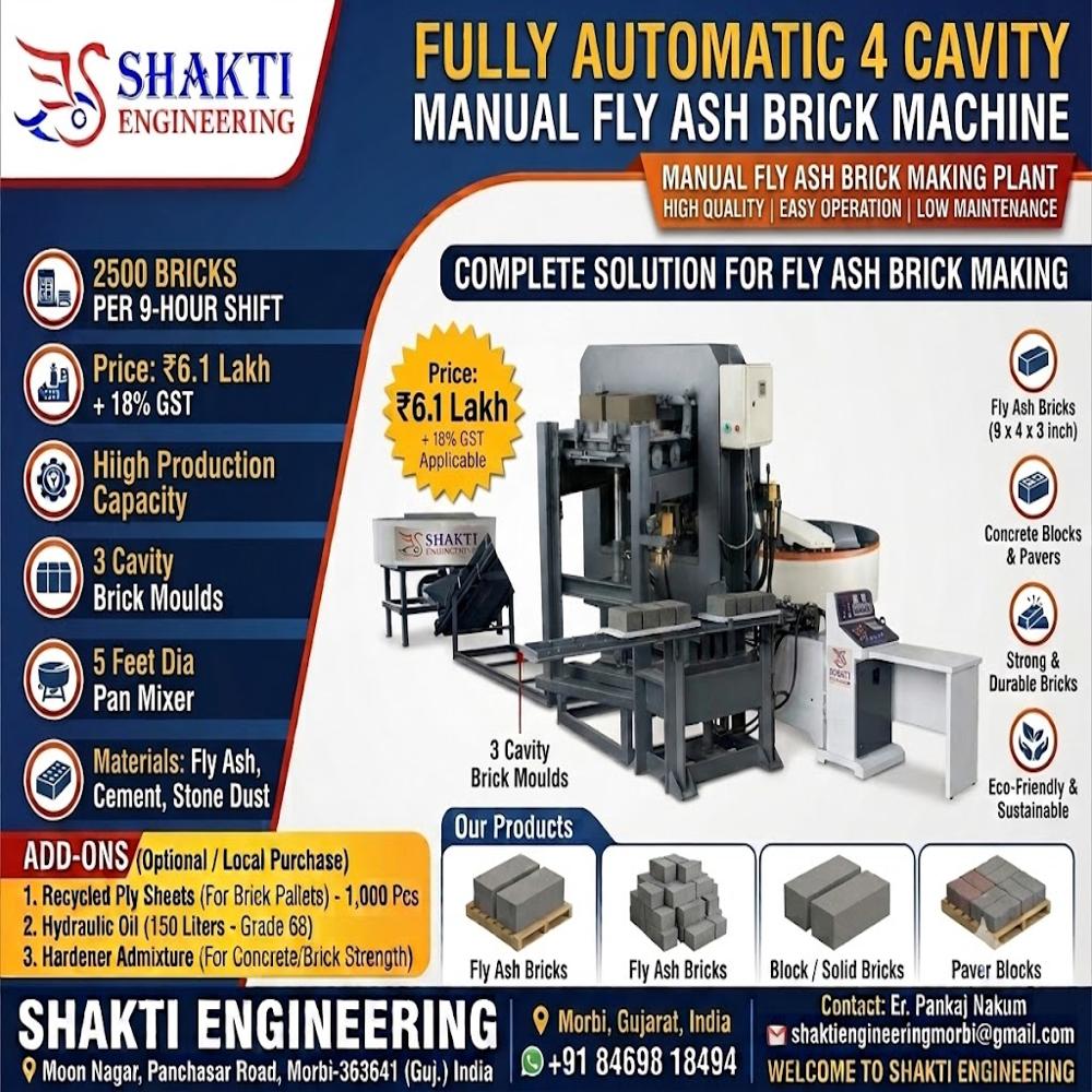 Fly Ash Brick Making Machine By Creative Concrete