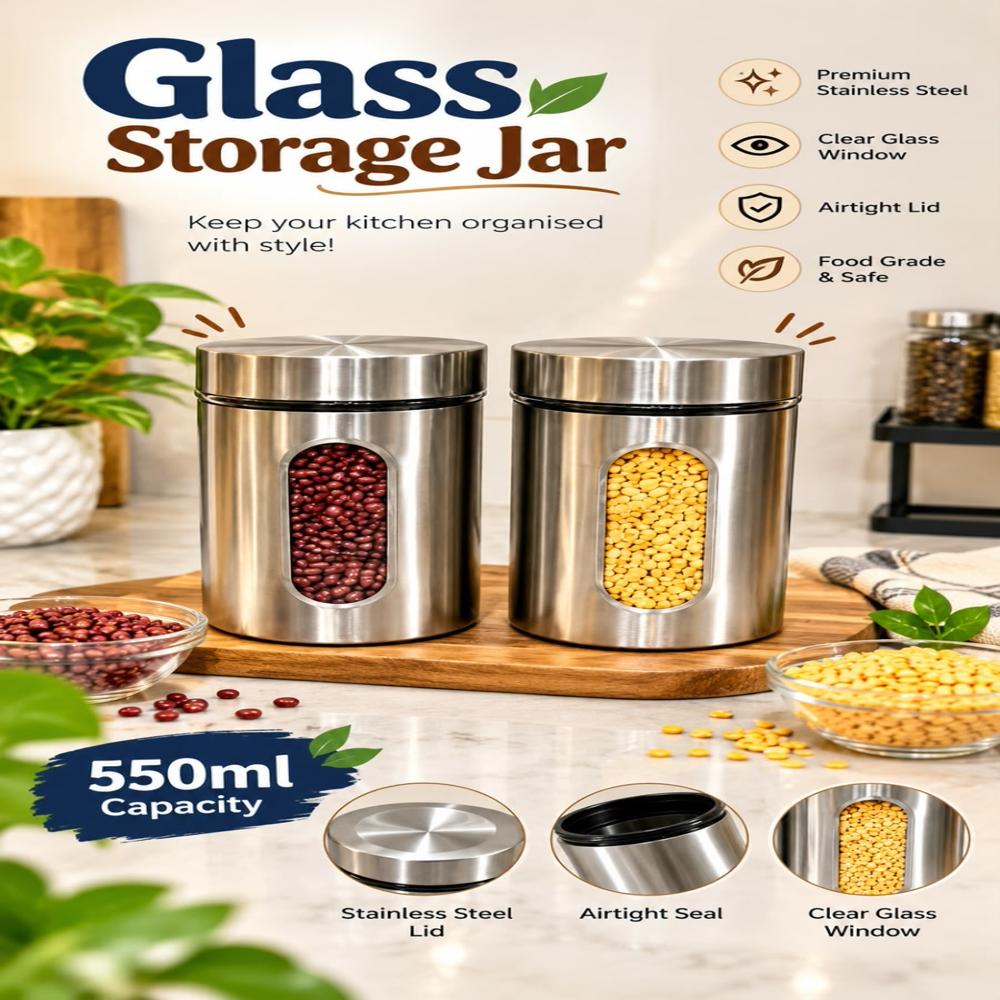 Set of 2 Container - 550 Ml