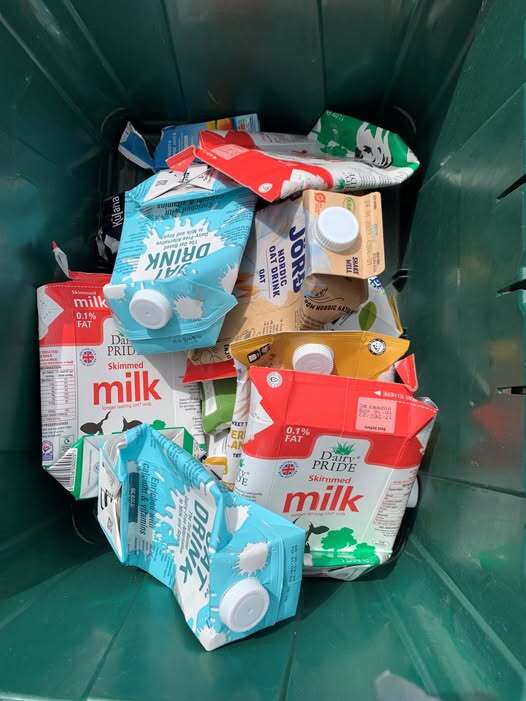 Milk Cartons Recyclable - Color: White