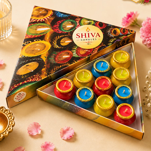 Small Matki Coloured Candle
