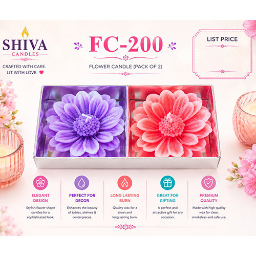 FC-200 Flower Candle Pack Of 2