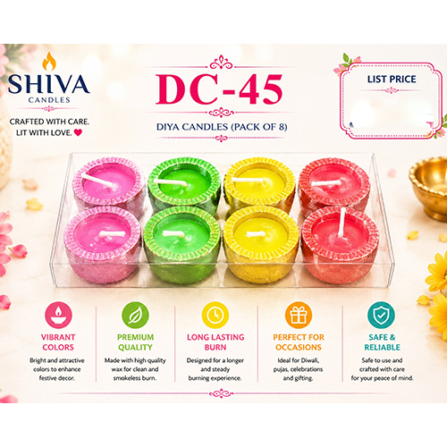 DC-45 Diya Candle Pack Of 8