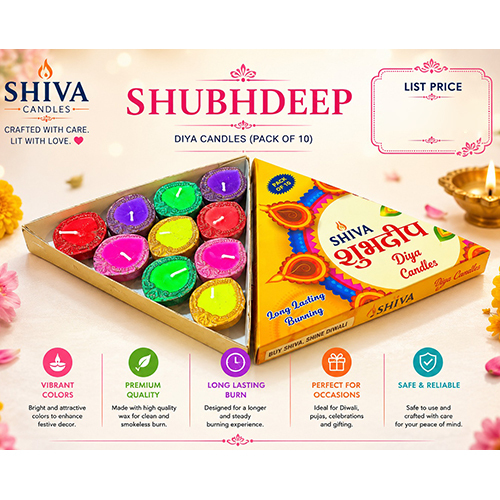 Shuhbhdeep Diya Candle Pack Of 10