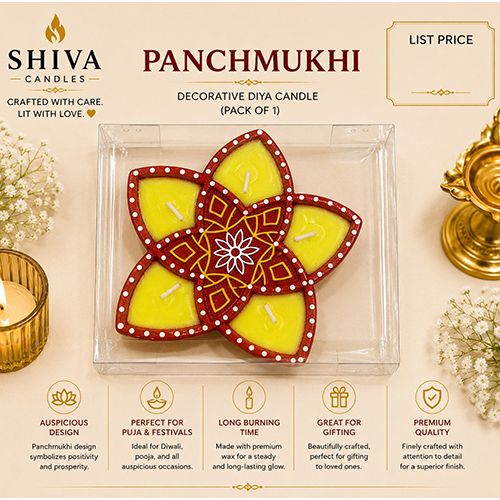 Decorative Diya Candle Pack Of 1