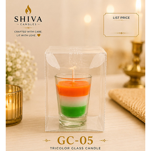 GC-05 Tricolor Glass Candle