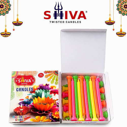 Shiva Medium Multicolour Candle