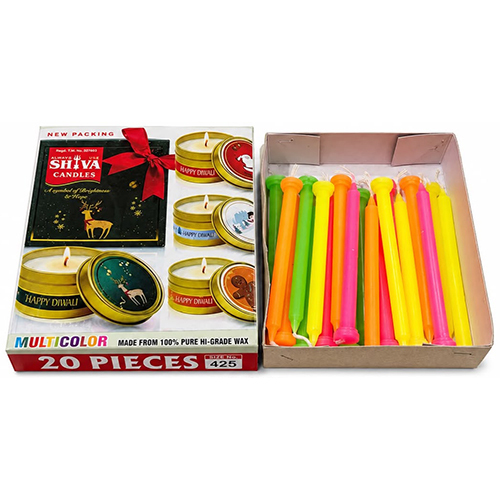 425 20 Pieces Multicolor Candle
