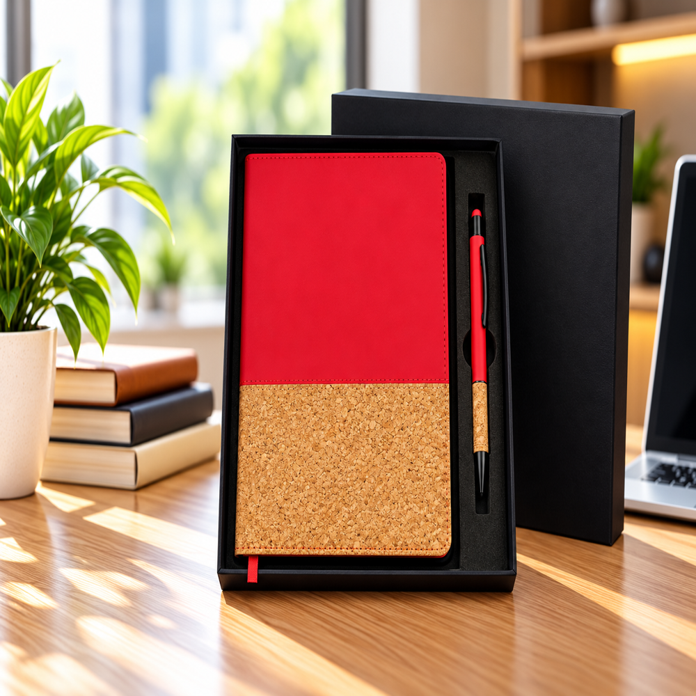 Jalan Item Code -509 Pu Cork A5 Diary Combo Set
