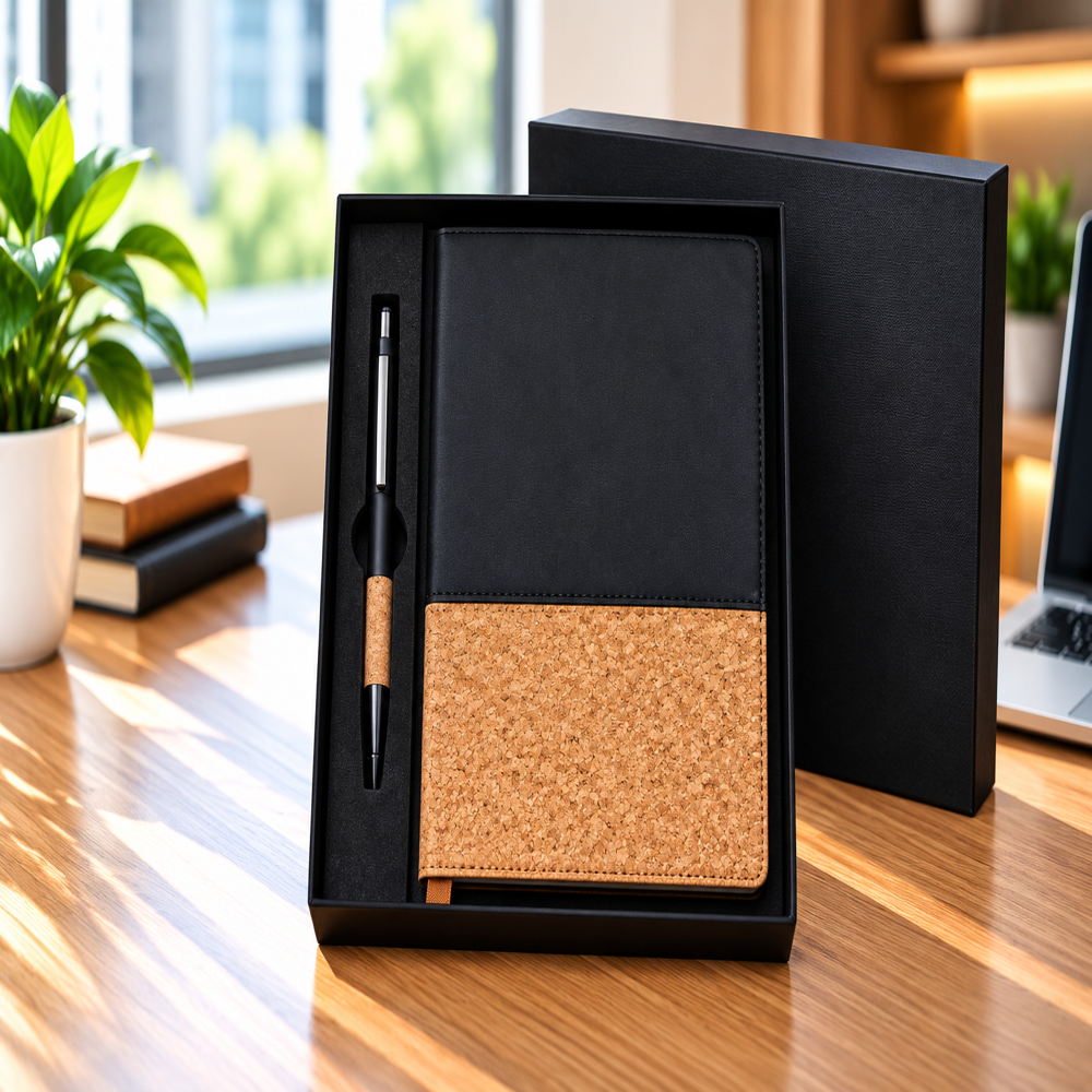 Jalan Item Code -510 Pu Cork A5 Diary Combo Set