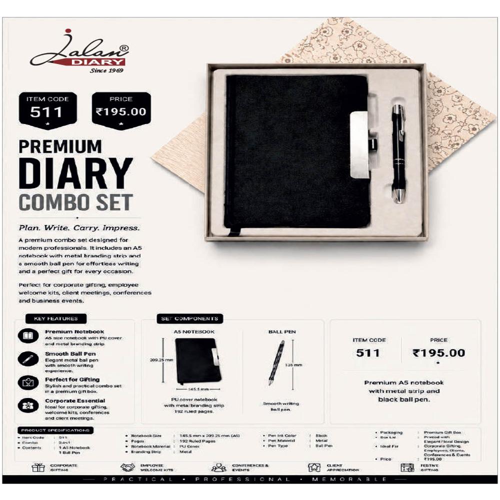 Jalan Item Code -511 Premium Diary Combo Set