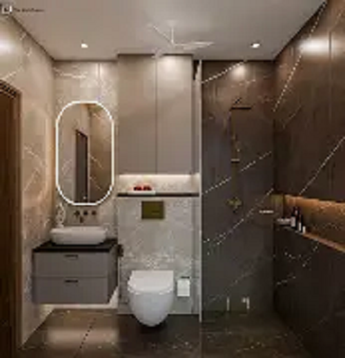 Bathroom Interior Design Service - Eco-friendly Materials, Customized Colors | 3d Visualization, Expert Consultation, Project Supervision, 1 Year Workmanship Warranty