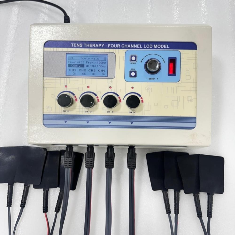 New Model 4 Channel TENS Therapy Machine with LCD Display, TENS Therapy