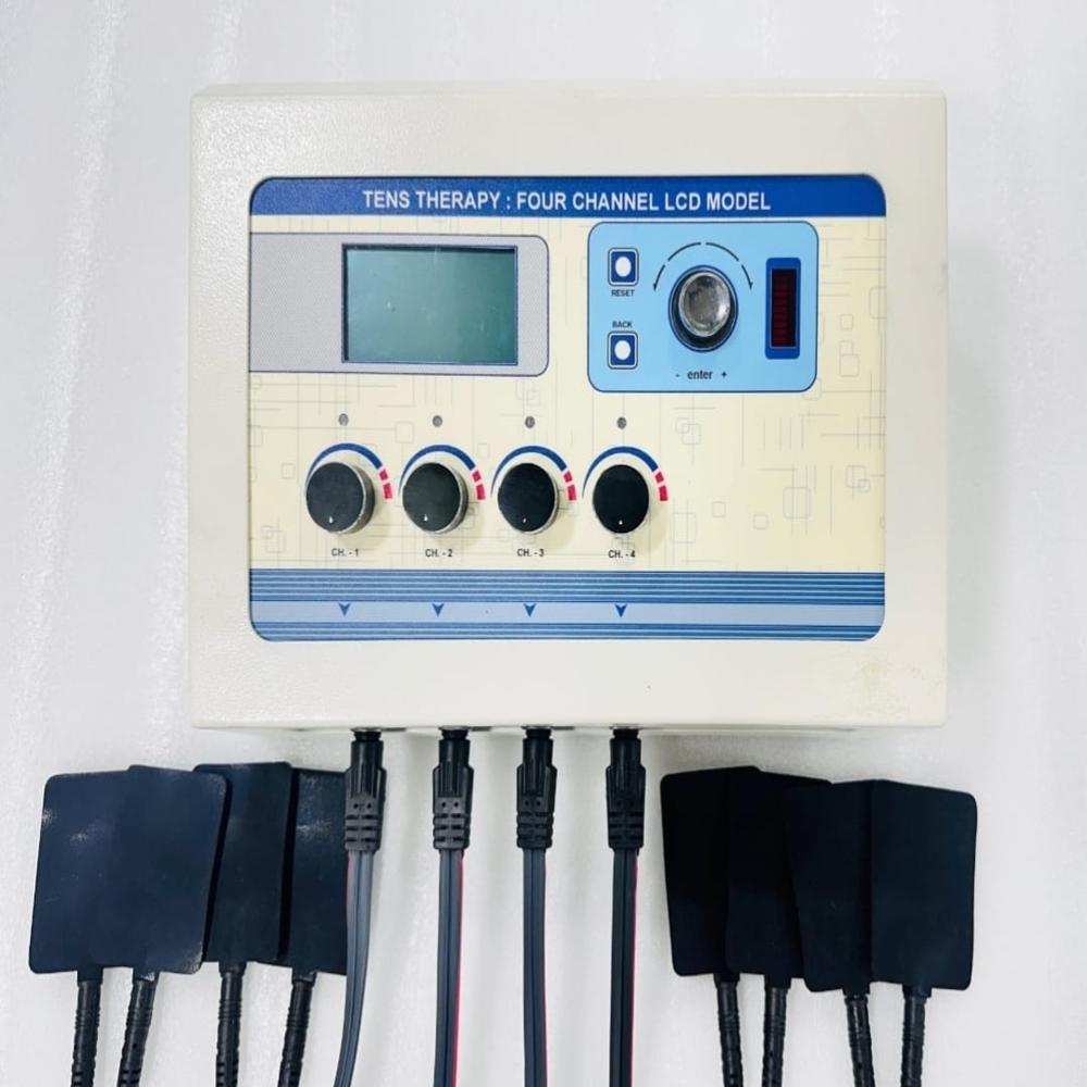 New Model 4 Channel TENS Therapy Machine with LCD Display, TENS Therapy
