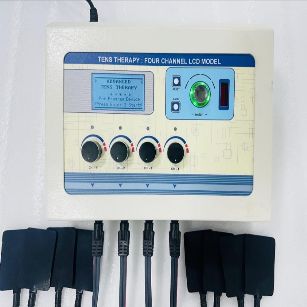 New Model 4 Channel TENS Therapy Machine with LCD Display, TENS Therapy