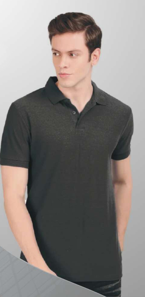 Solid Polo Charcoal Grey