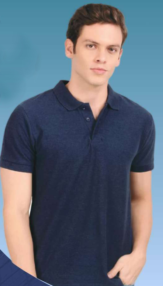 Solid Polo Denim Blue
