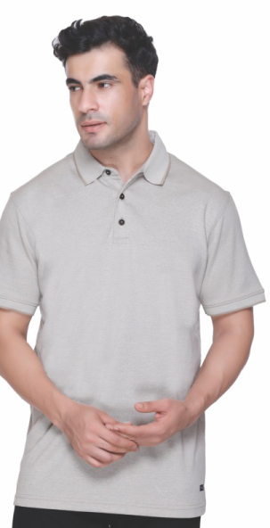 Winbarg Tan Melange Stretch Polo